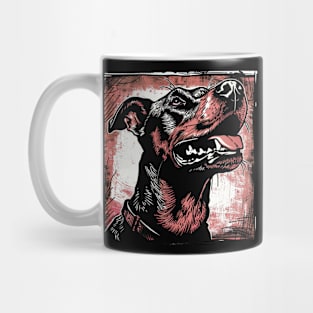 Retro Art Dobermann Dog Lover Mug